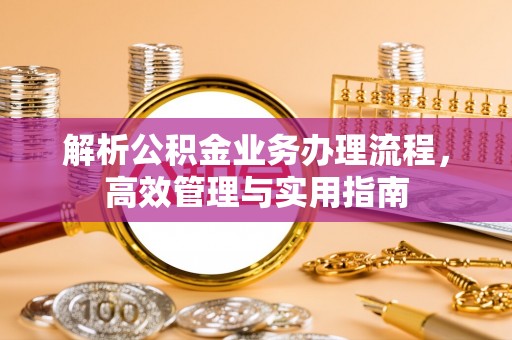 源城解析公积金业务办理流程，高效管理与实用指南