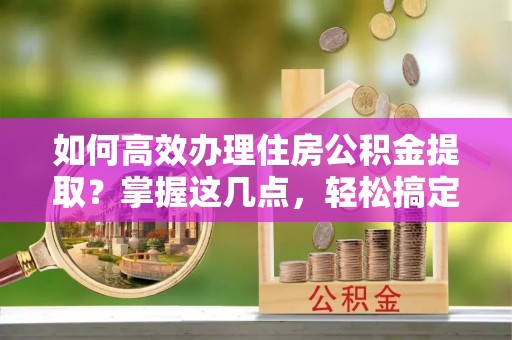 源城如何高效办理住房公积金提取？掌握这几点，轻松搞定！