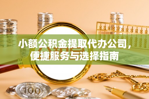源城小额公积金提取代办公司，便捷服务与选择指南