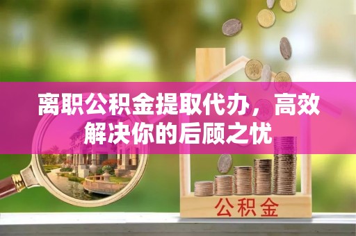 源城离职公积金提取代办，高效解决你的后顾之忧