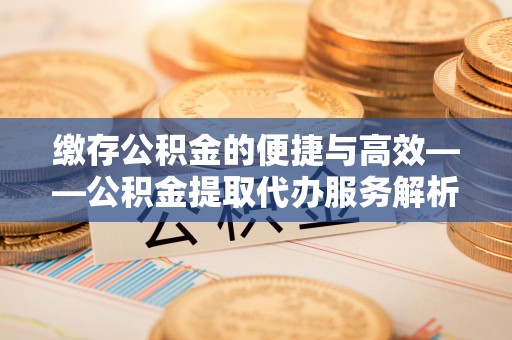 源城缴存公积金的便捷与高效——公积金提取代办服务解析
